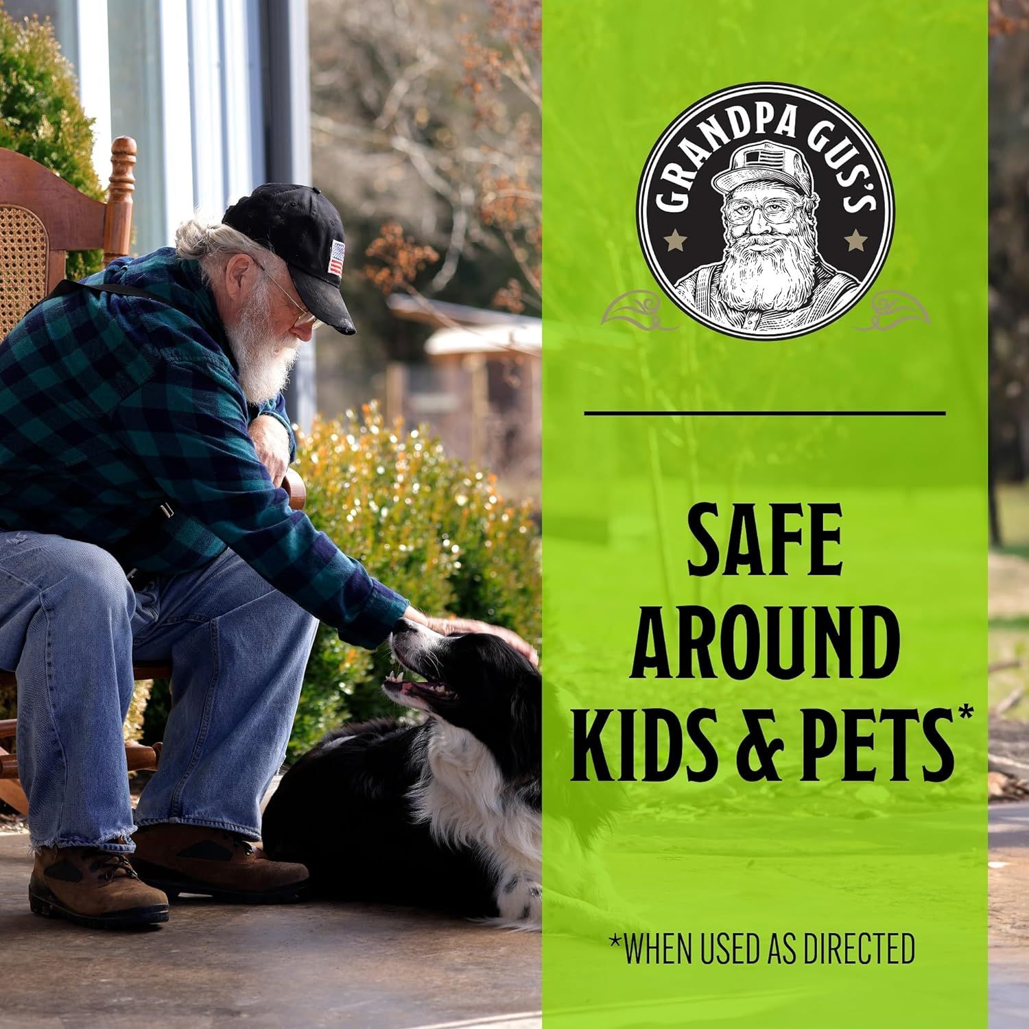 Reassures shoppers that the product is safe to use around children and pets when used as directed, addressing a key concern for families.