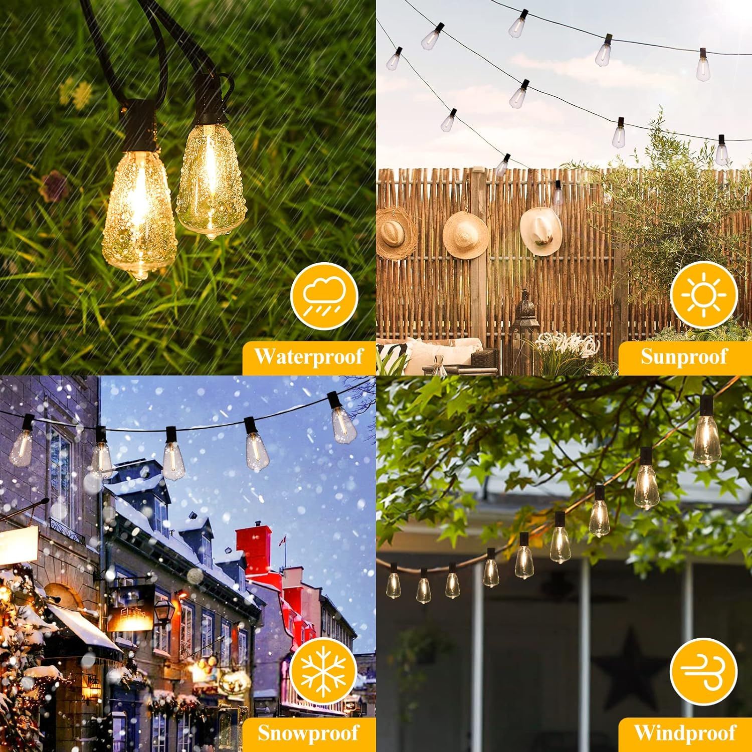 Demonstrates the product's versatility across multiple outdoor environments and weather conditions (rain, sun, snow, wind) to reassure shoppers it works in various real-world scenarios. Highlights…