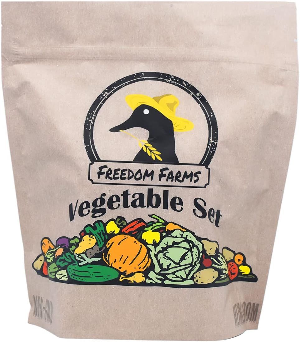 Establishes brand recognition and trust by prominently displaying the Freedom Farms logo and brand name, positioning the product as part of a recognizable brand family.