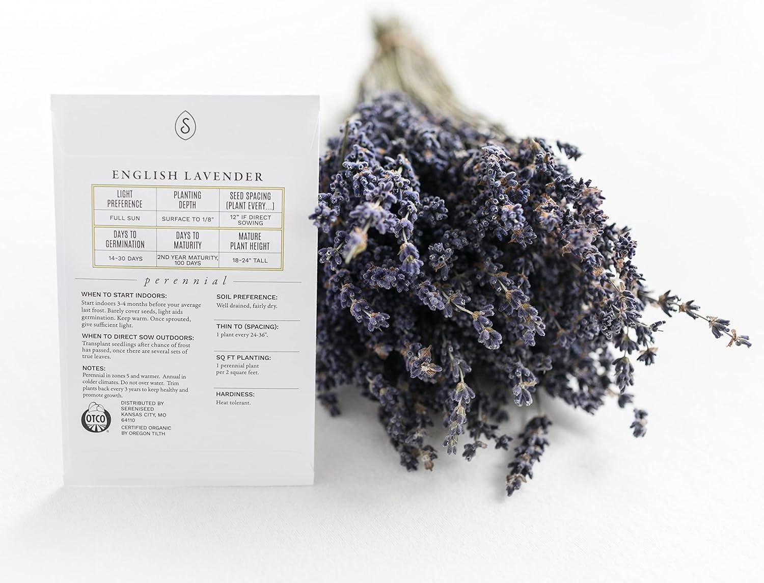 Provides comprehensive growing information for English Lavender seeds, including germination time, planting depth, spacing, maturity timeline, and care instructions to help gardeners successfully…