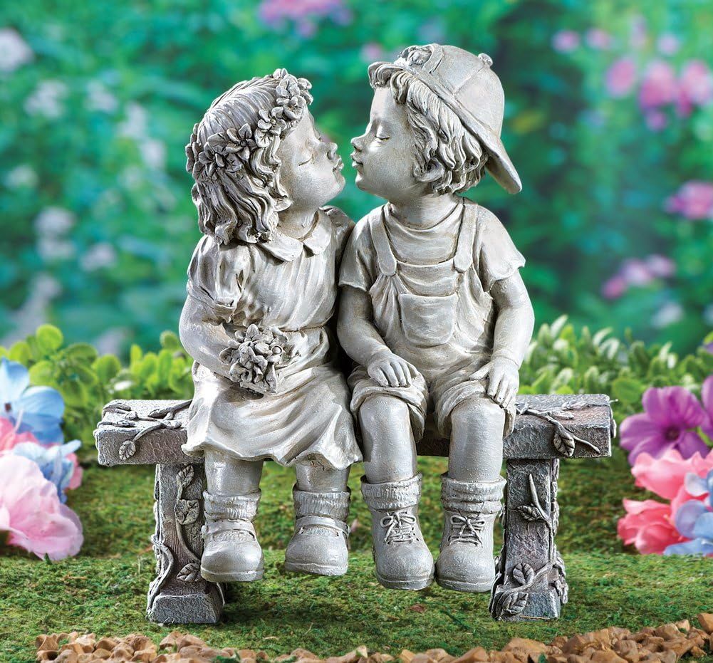 Showcases the product as a charming decorative piece in a real-world garden environment, helping shoppers visualize how it would look in their own outdoor space.
