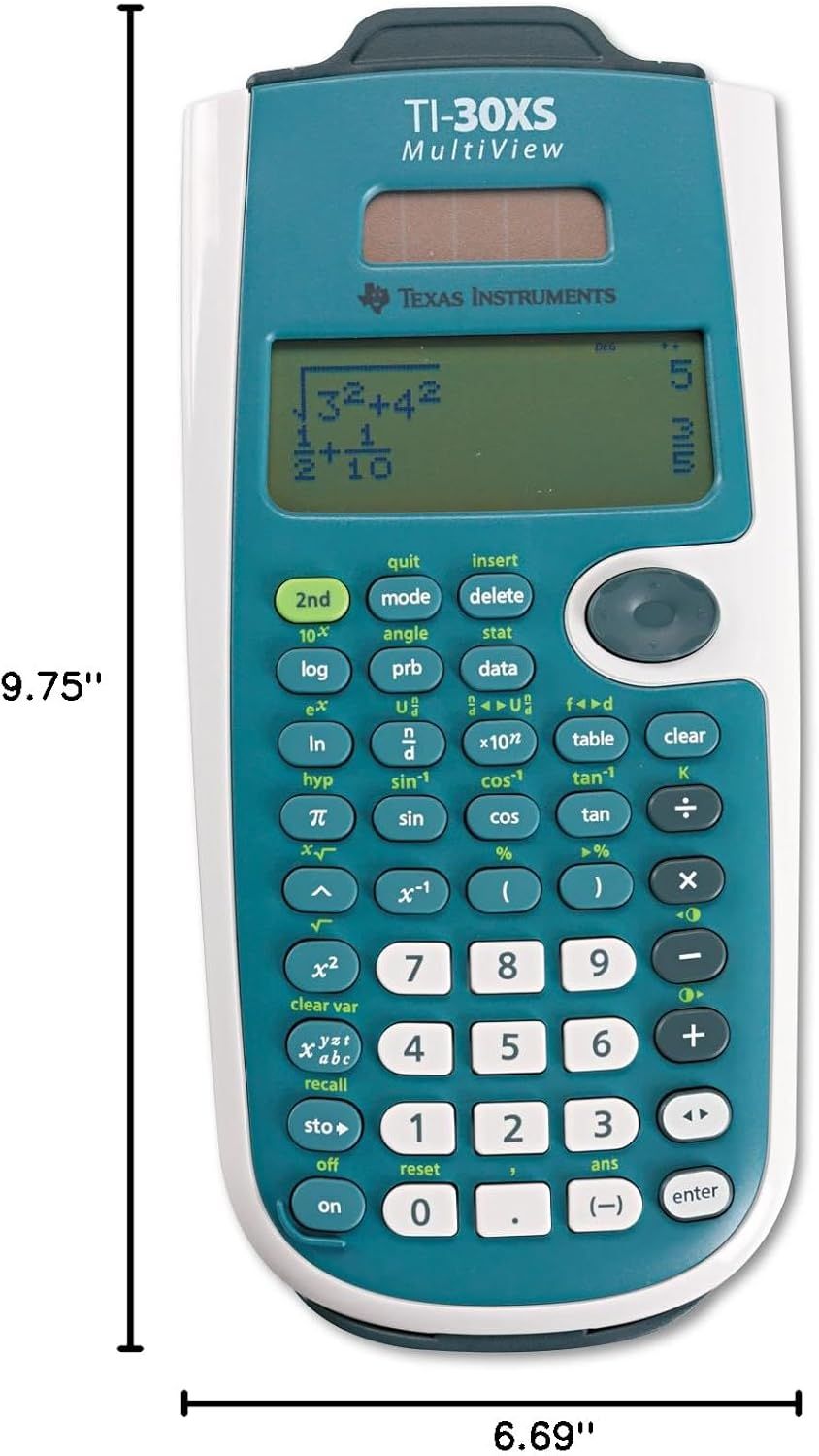 Communicates the exact physical size of the calculator (9.75" x 6.69") to help shoppers understand how large the device is and whether it fits their needs.