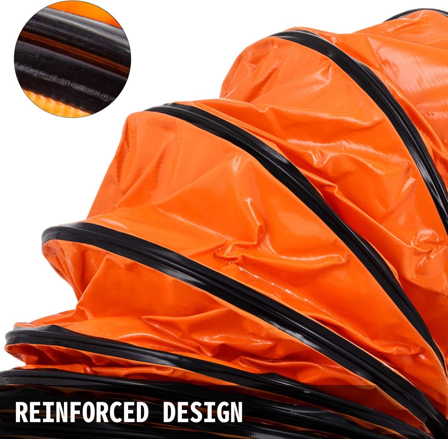 Highlights the reinforced edge design and layered construction of the tarp to communicate durability and quality craftsmanship to shoppers. Communicates the product's reinforced construction as a…