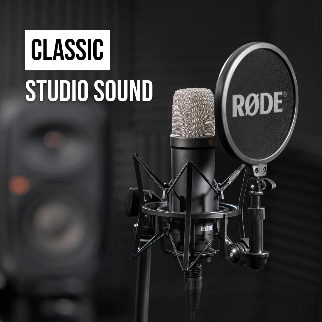 Communicates the professional-grade audio quality of the RØDE microphone, positioning it as a premium studio-quality product for content creators and audio professionals.
