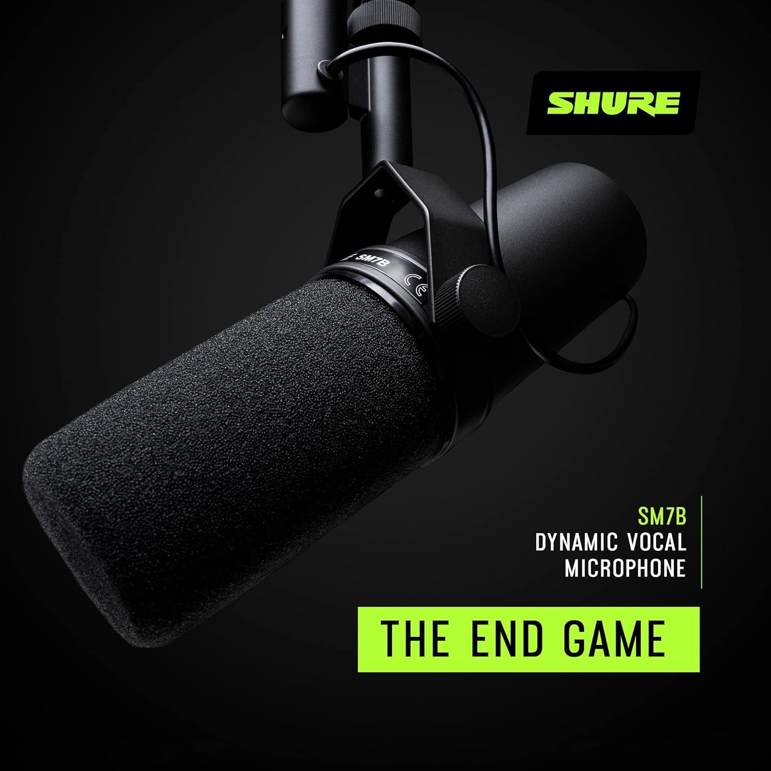Establishes Shure's brand authority and premium positioning in the professional audio market with bold branding and aspirational messaging.