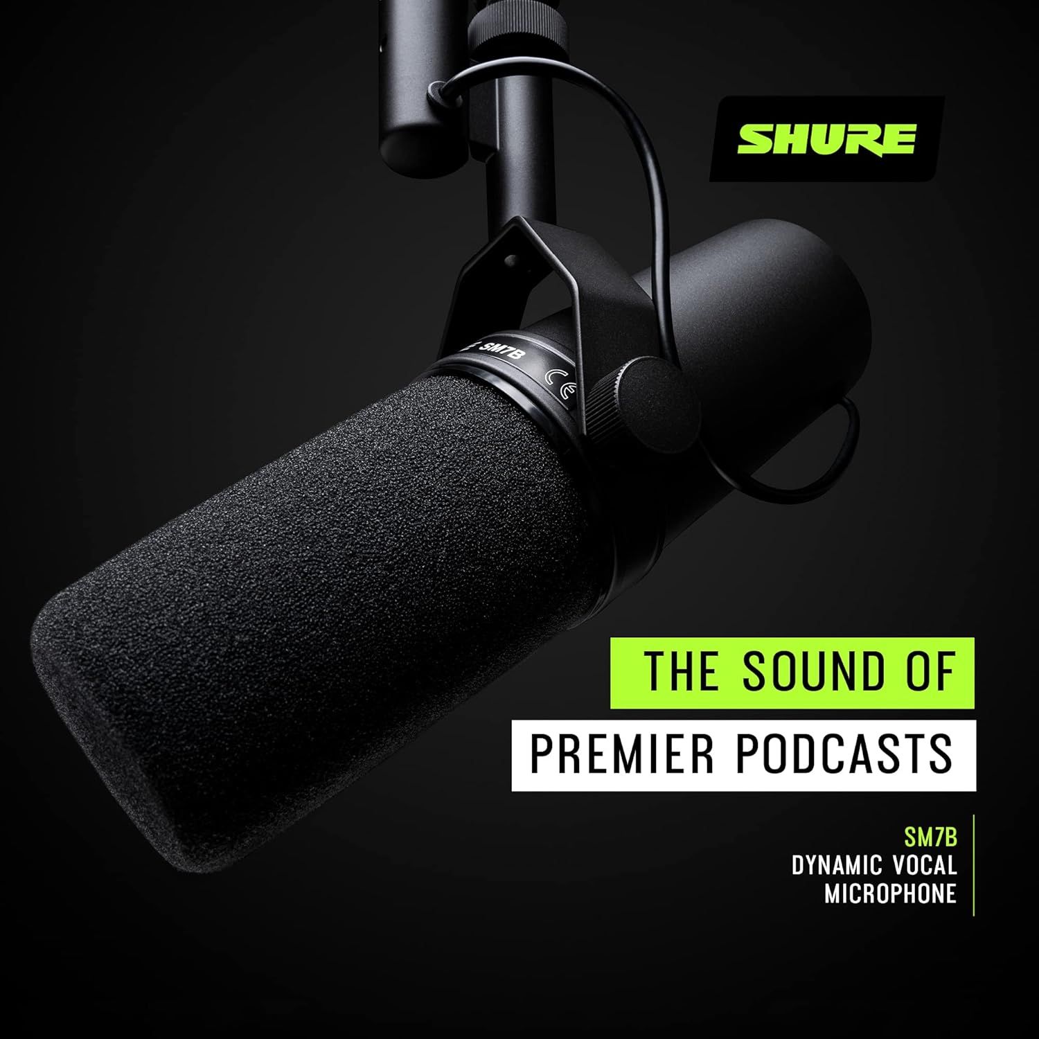 Establishes Shure as the premium brand for professional podcast audio equipment, emphasizing brand authority and quality positioning in the podcasting market.