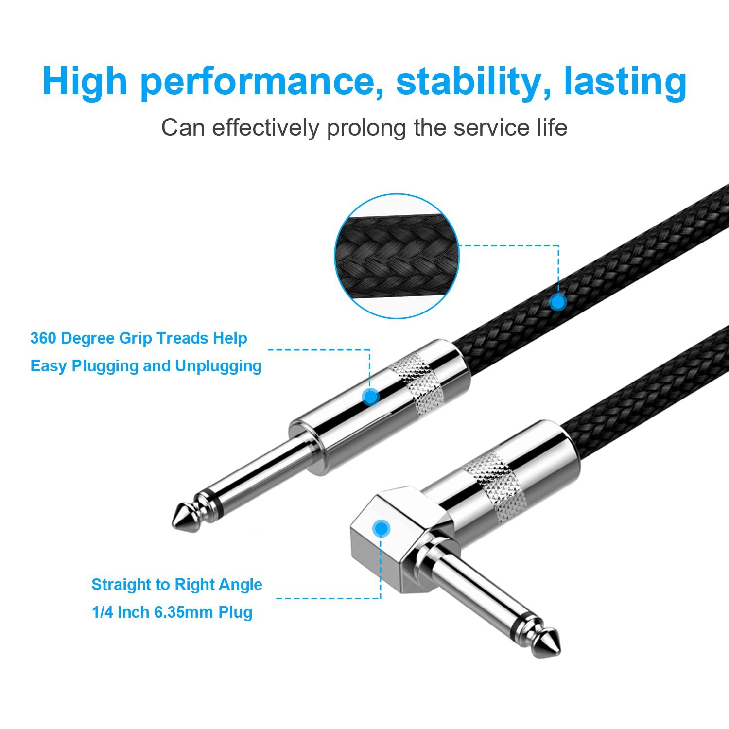 Breaks down the physical components and construction of the audio cable to show shoppers the quality materials and thoughtful design features that contribute to durability and ease of use.