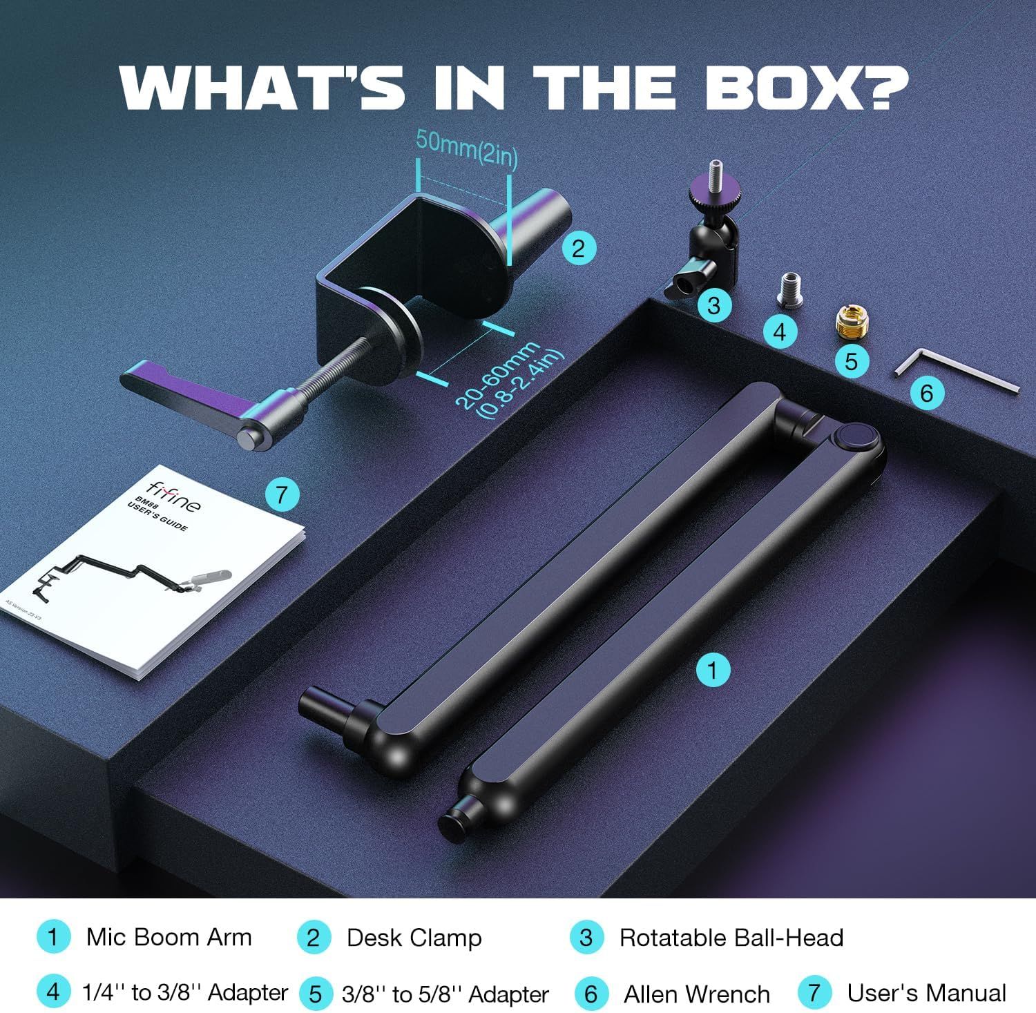 Shows all components and accessories included in the package to help shoppers understand the complete value and contents they will receive with their purchase.