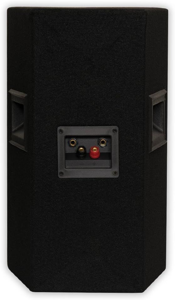 Provides a clean, catalog-style view of the speaker's back panel showing connection ports and physical design without any distractions.