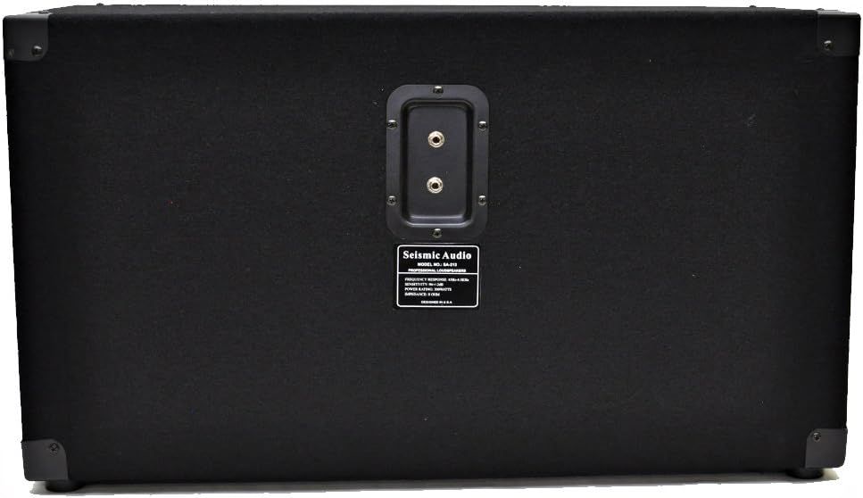 Displays the back panel of the product to show the input connections and brand label, helping shoppers understand the product's physical design and connectivity options.