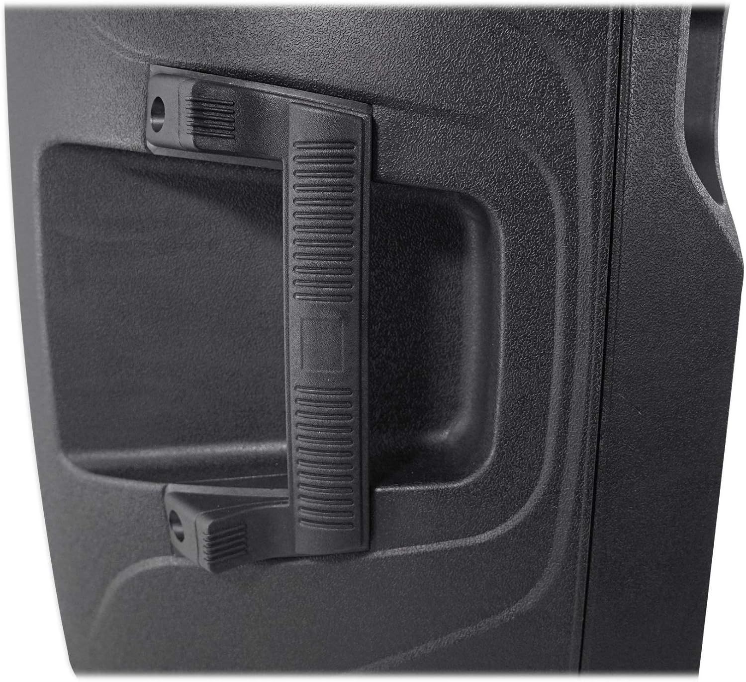 Highlights the physical grip features and ergonomic design elements of the product to show how it's structured for secure handling and comfort.