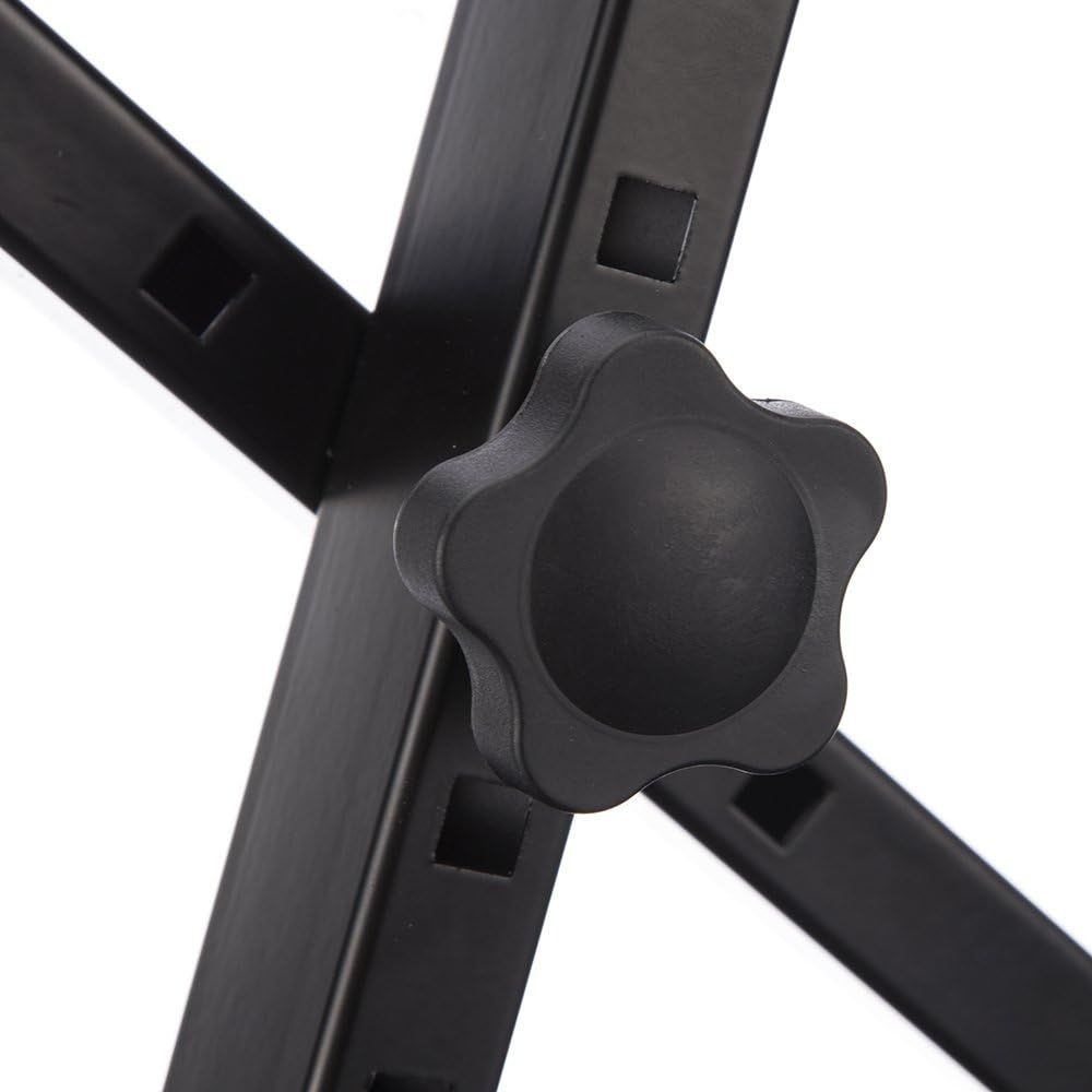 Highlights the product's adjustment knob and locking mechanism to show shoppers how the product can be secured or adjusted for stability and customization.