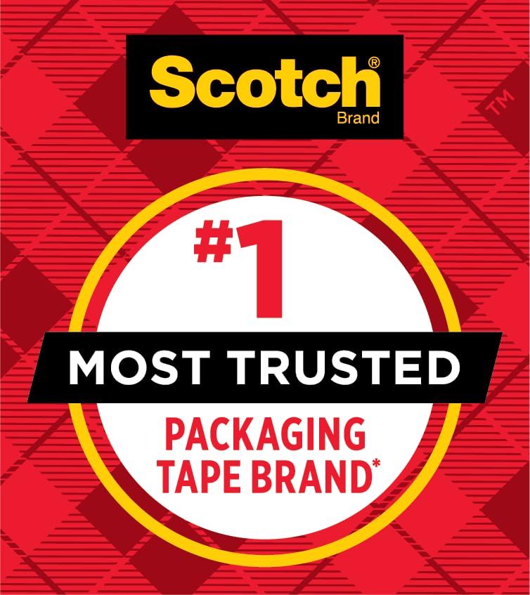 Communicates brand authority and market leadership by highlighting Scotch as the #1 most trusted packaging tape brand, building shopper confidence through brand reputation.