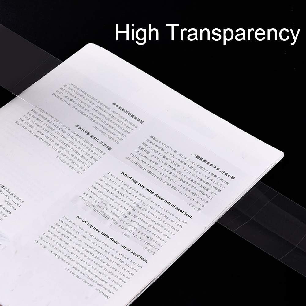 Demonstrates the product's high transparency feature, showing that text and content beneath the product remain clearly visible and readable.
