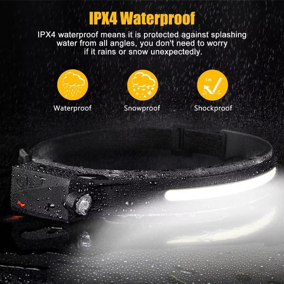 Communicates multiple protective features of the product (waterproof, snowproof, and shockproof) to reassure shoppers that it can withstand harsh weather conditions and impacts.