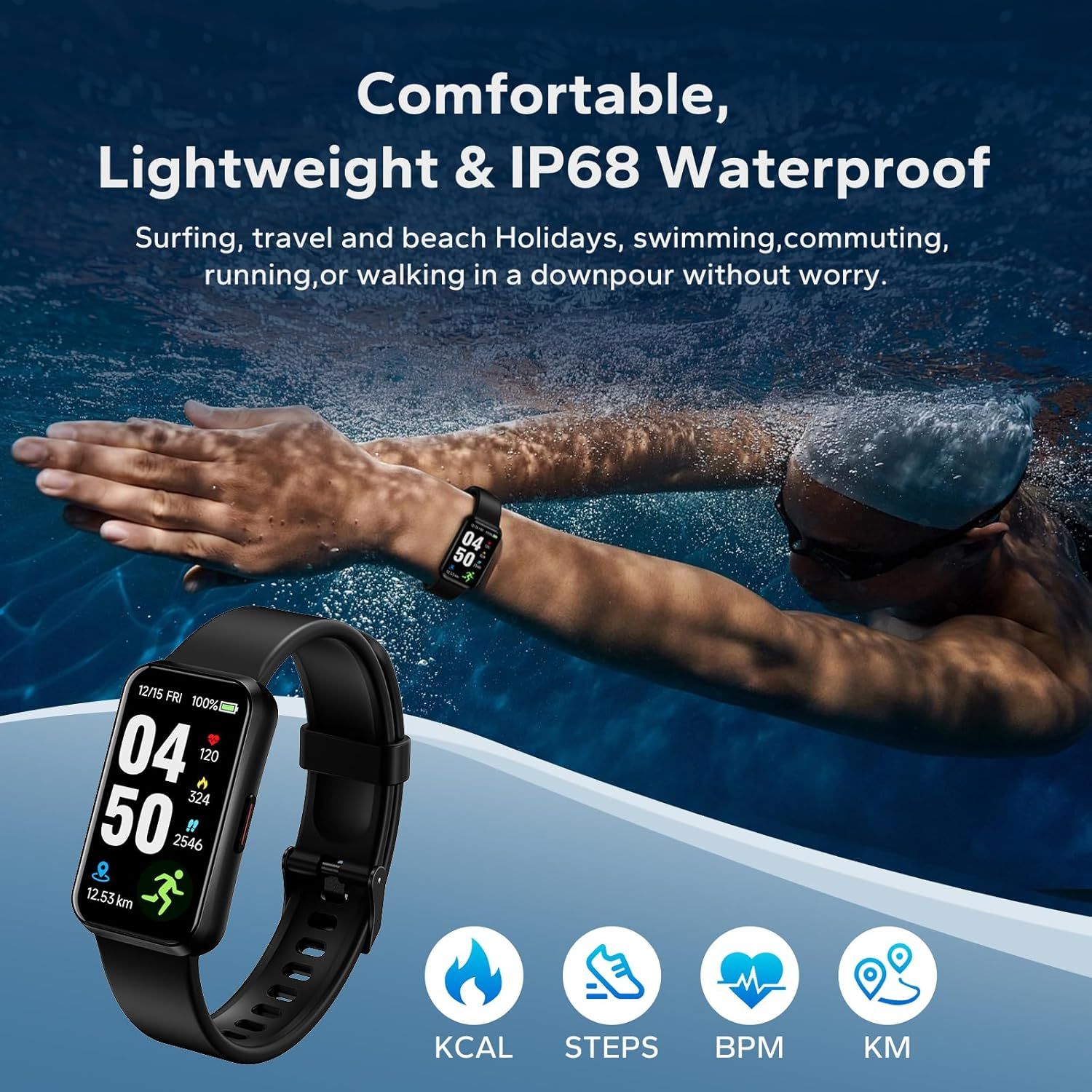 Demonstrates the versatility of the smartwatch across multiple real-world scenarios and activities, reassuring shoppers it can be used in various environments and situations. Highlights multiple…