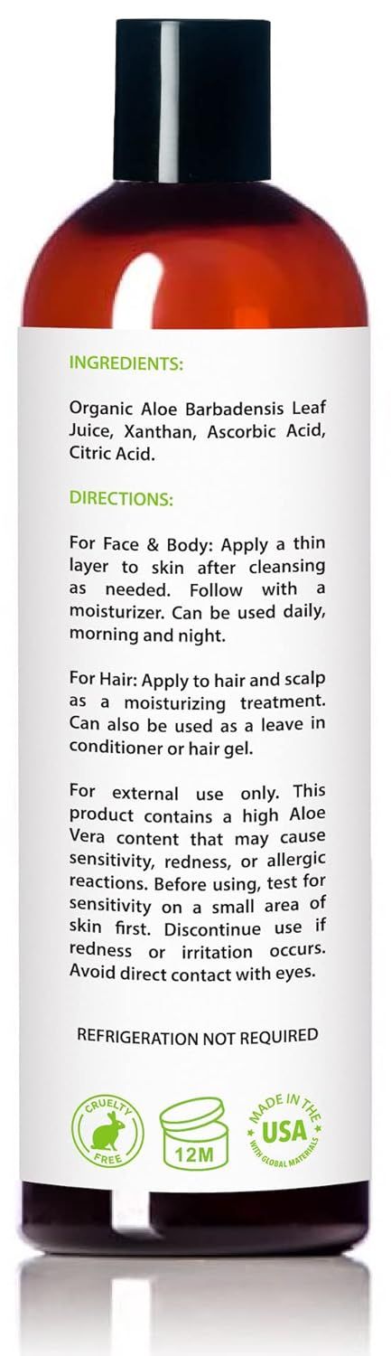 Provides comprehensive product information including ingredients, detailed usage instructions for multiple applications (face, body, hair), safety warnings, and certifications to inform and reassure…
