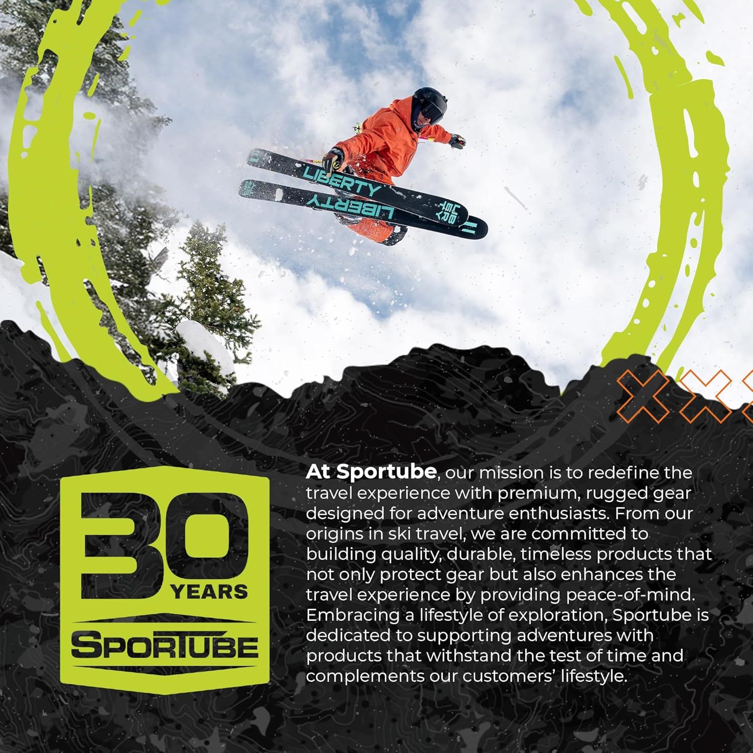 Communicates the brand's 30-year heritage and mission to build trust and emotional connection with adventure enthusiasts by highlighting their commitment to quality, durability, and supporting an…