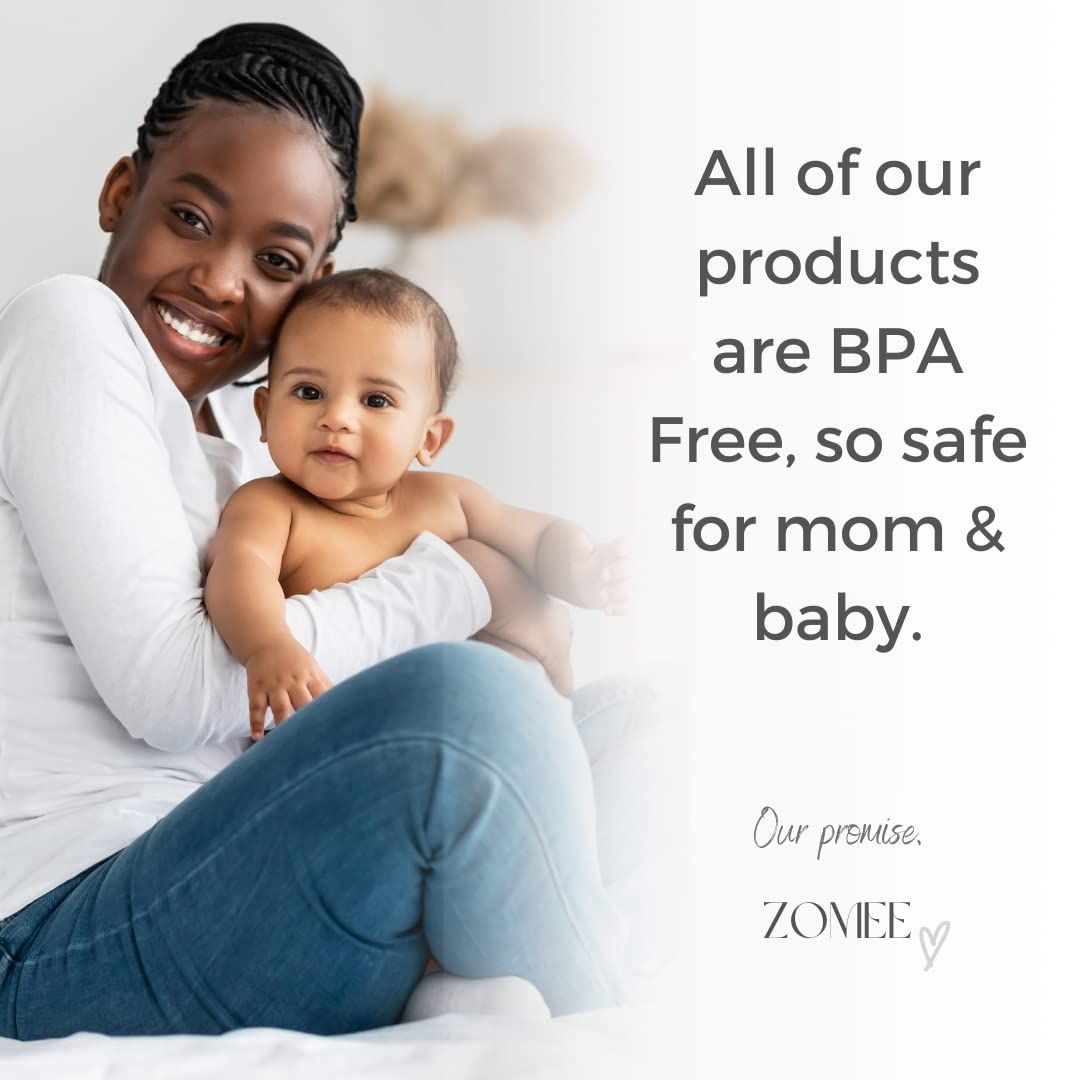 Reassures parents that all products are BPA-free and safe for both mother and baby, building trust through a safety certification claim. Communicates one core benefit—product safety—through a…