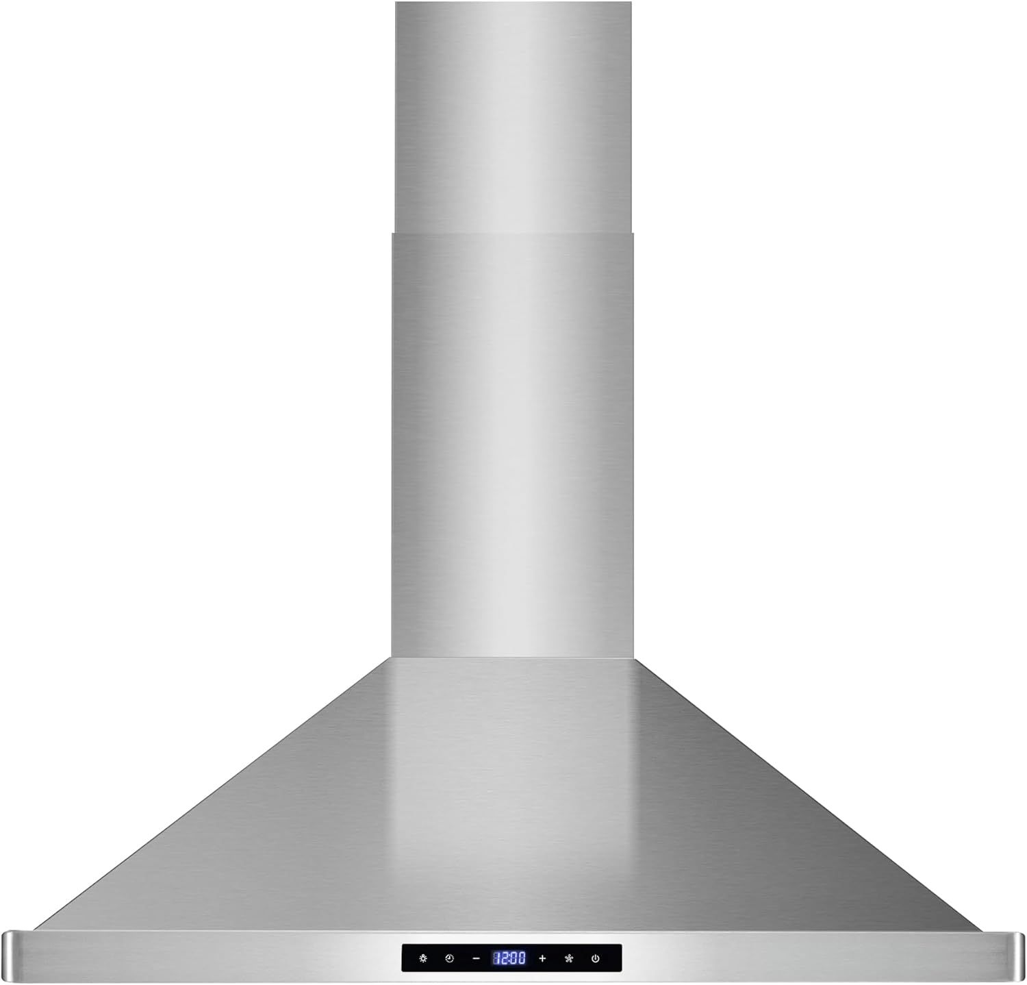 Provides a clean, catalog-style view of the range hood on a white background with no distractions, allowing shoppers to see the product's design and form clearly.