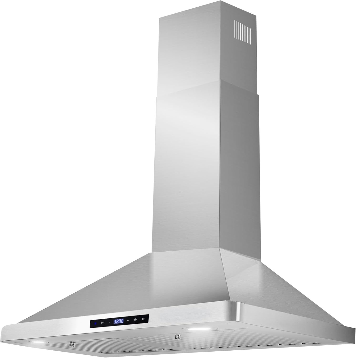 Provides a clean, catalog-style view of the range hood on a white background with no text or design elements, allowing shoppers to see the product clearly.