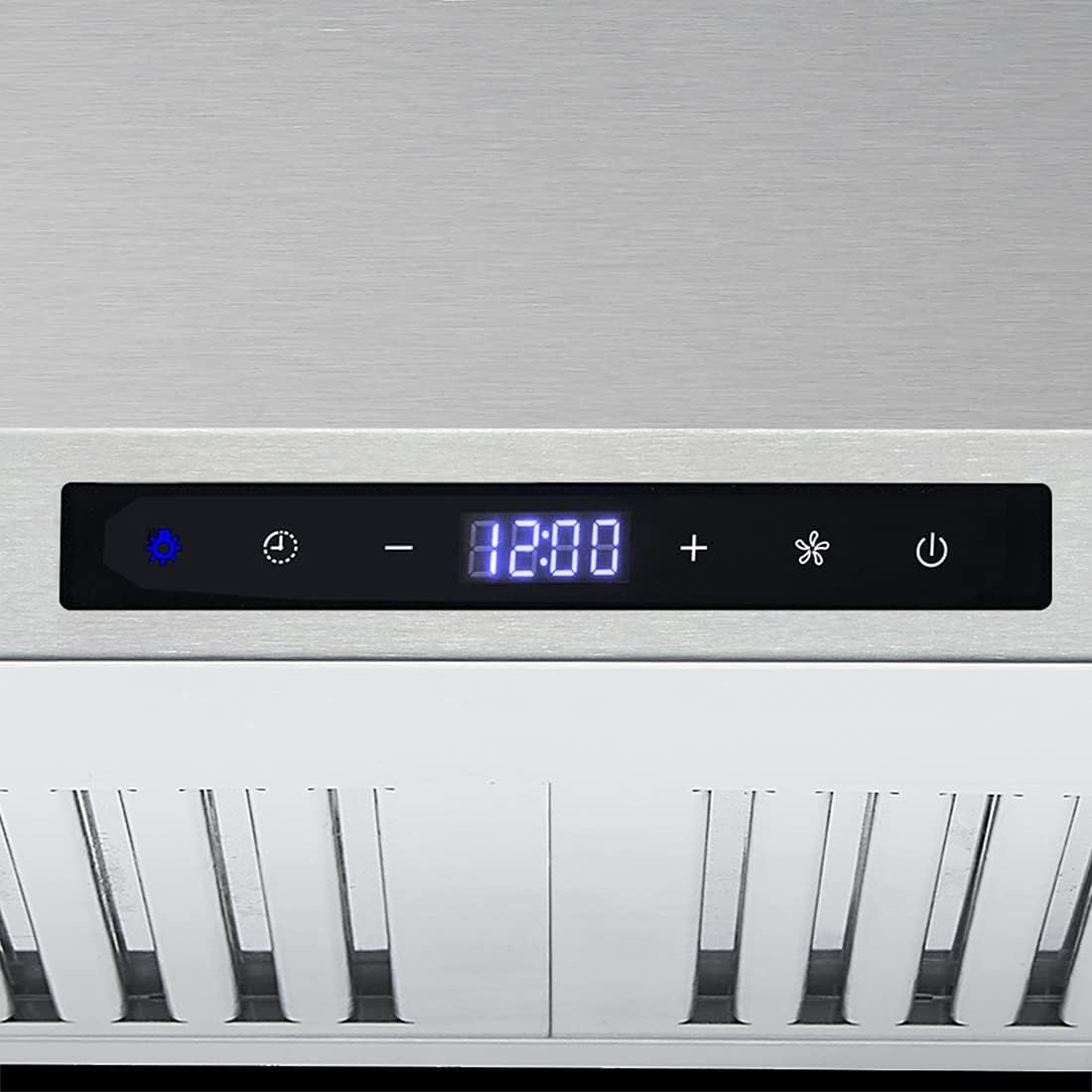 Highlights the product's intuitive digital control interface with timer display and touch-sensitive buttons, demonstrating ease of use and modern functionality.