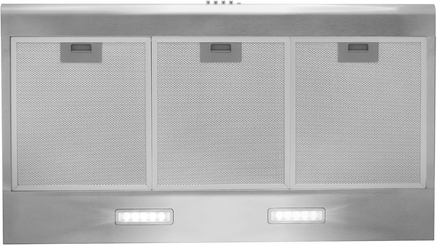 Displays the product in a clean, catalog-style format on a white background with no text or design elements, allowing shoppers to see the physical appearance and design of the range hood.