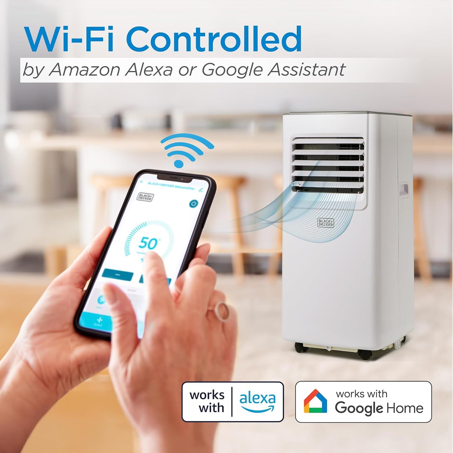 Demonstrates that the product is compatible with multiple smart home ecosystems (Amazon Alexa and Google Assistant), reassuring shoppers that it integrates seamlessly with their existing voice…