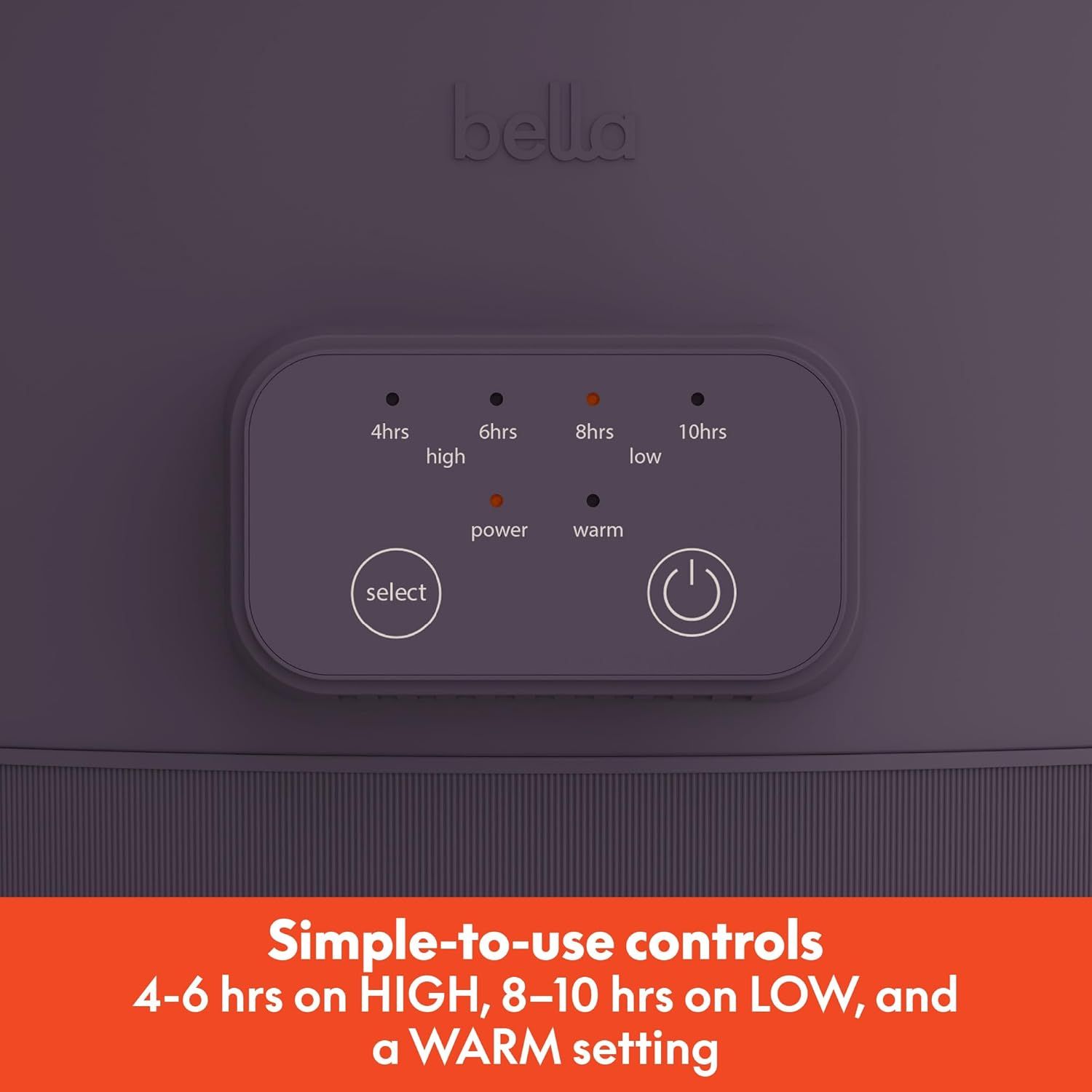 Demonstrates how to operate the product's control panel, showing the timer options (4-10 hours), power settings (high/low), and warm mode to reassure shoppers that the product is easy to use.