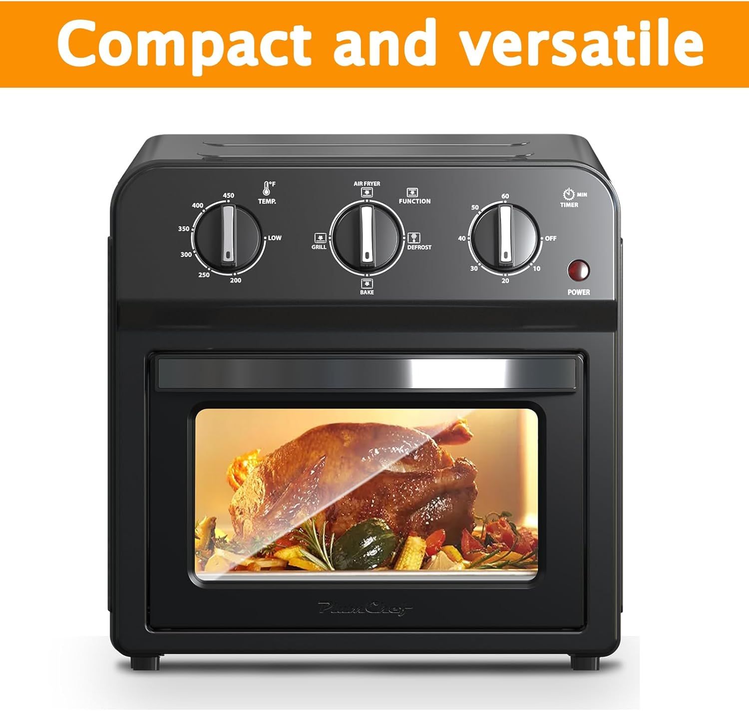 Communicates that the product is space-efficient and multi-functional, reassuring shoppers that it fits easily in their kitchen while serving multiple cooking needs.