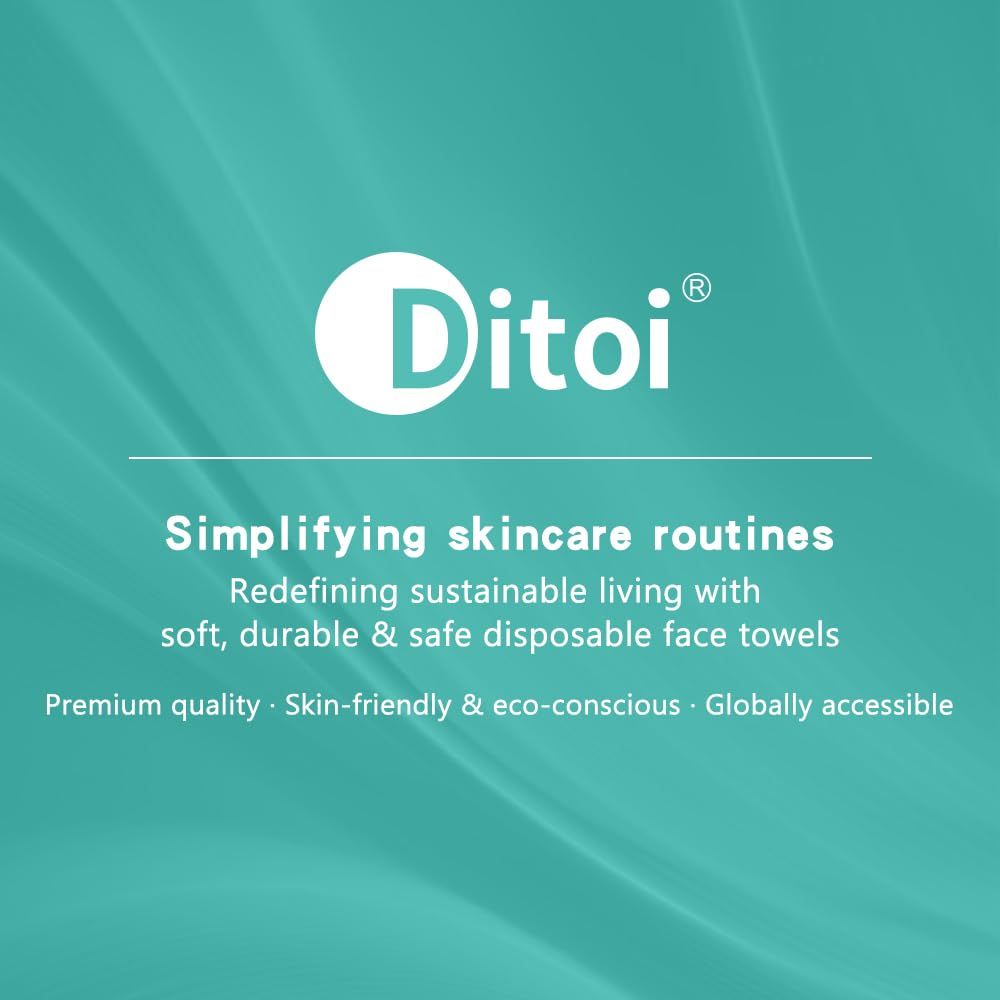 Introduces the Ditoi brand and communicates its core values: simplifying skincare with eco-conscious, skin-friendly, premium disposable face towels that are globally accessible.