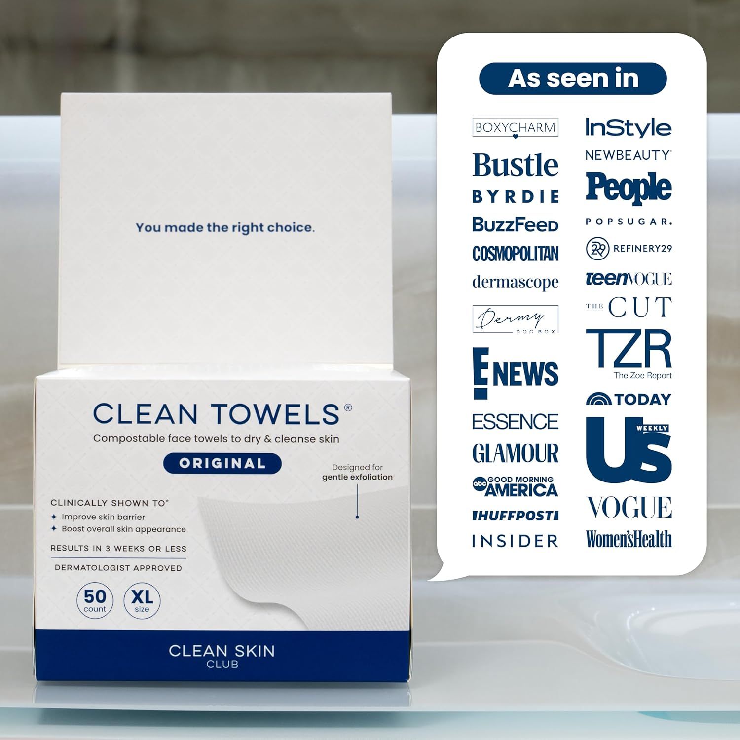 Builds credibility and trust by showcasing extensive media coverage from major publications and outlets, reassuring shoppers that the product is recognized and endorsed by reputable sources.