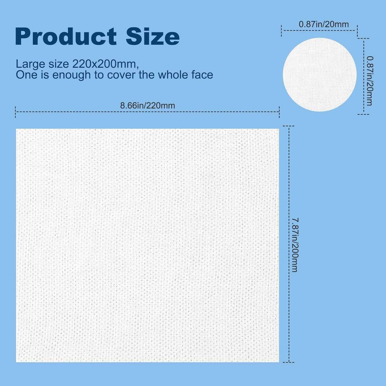 Communicates the exact physical dimensions of the product (220x200mm rectangular and 20mm circular options) to help shoppers understand the size and coverage area, emphasizing that one piece is…