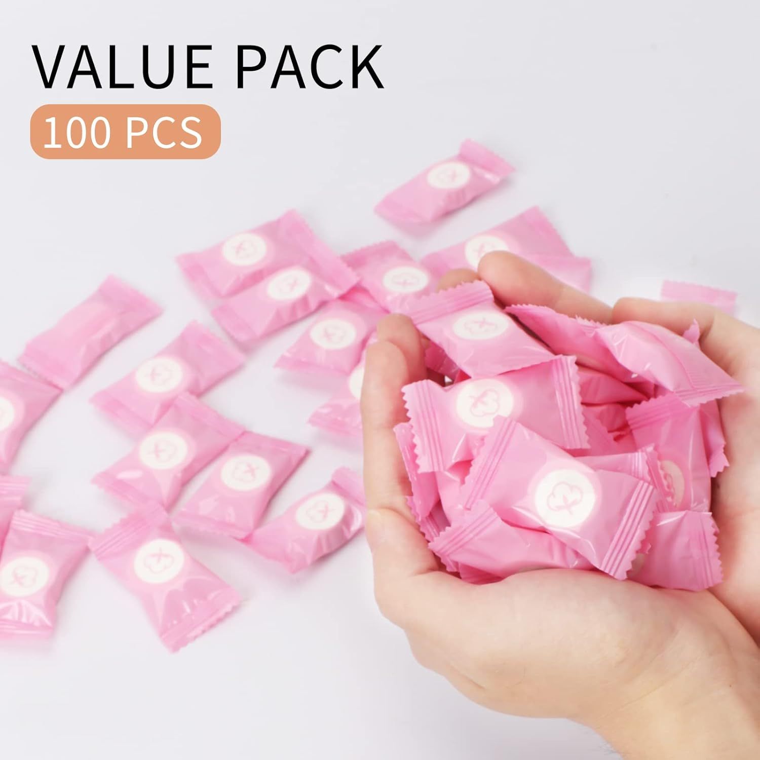 Communicates the quantity included in the package to emphasize value and bulk purchasing benefit for shoppers. Highlights the bulk quantity offering to reassure shoppers they are getting a value…