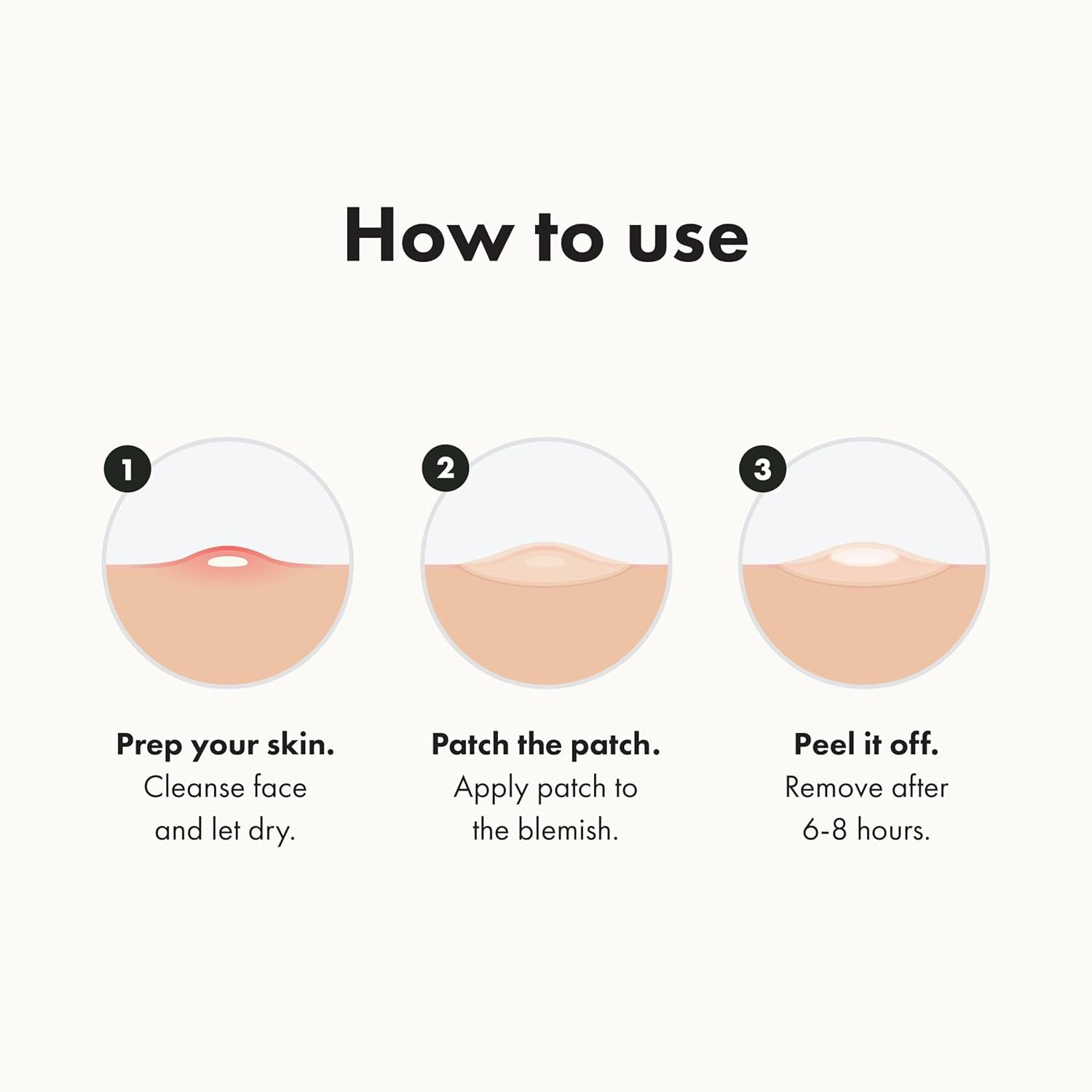 Provides clear step-by-step instructions on how to properly apply and use the skincare patch product, making it easy for shoppers to understand the application process.