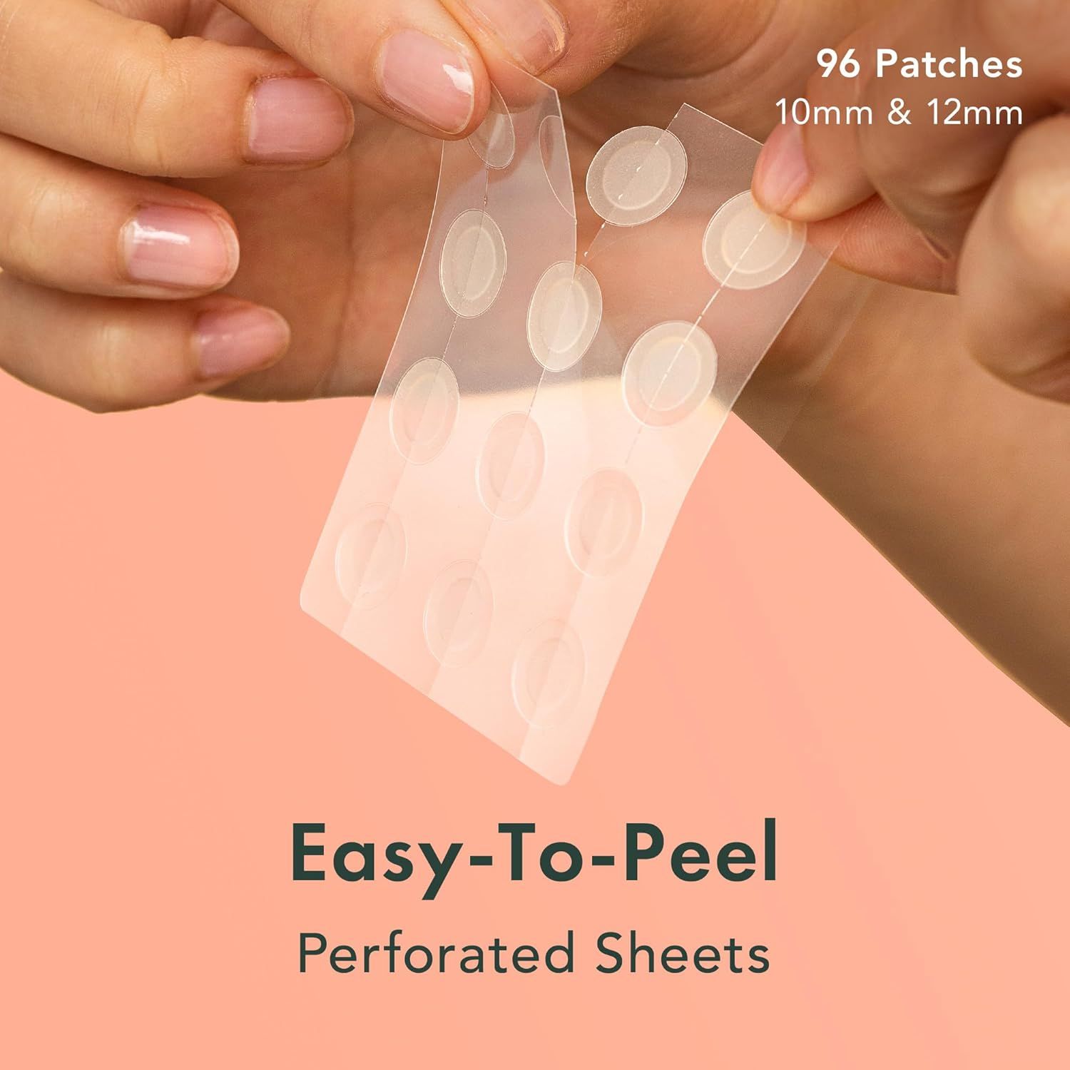 Communicates the quantity and size variety included in the package, reassuring shoppers they are getting ample product for their needs. Highlights the convenience of the perforated sheet design,…