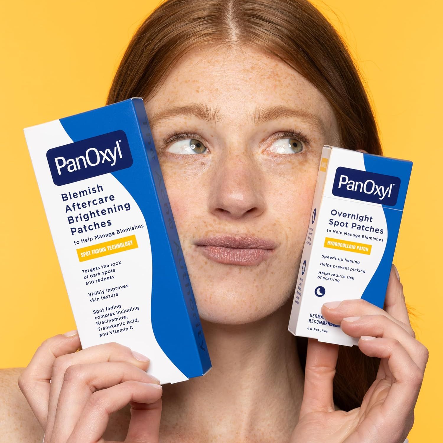 Showcases two different PanOxyl patch products from the brand's lineup to help shoppers understand the available options and choose the right product for their needs.
