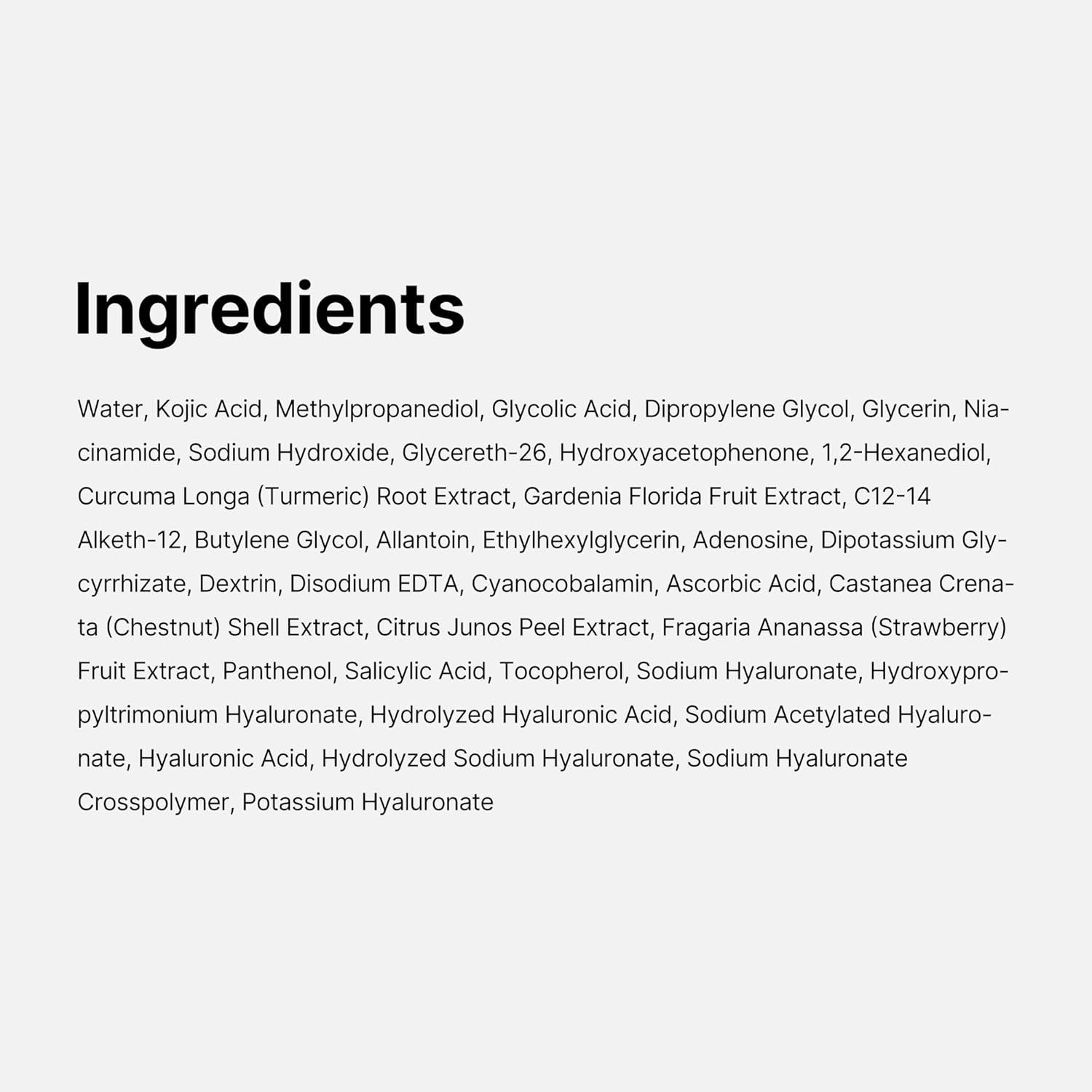 Provides full ingredient transparency to reassure shoppers about product composition and build trust through complete disclosure of what's inside.