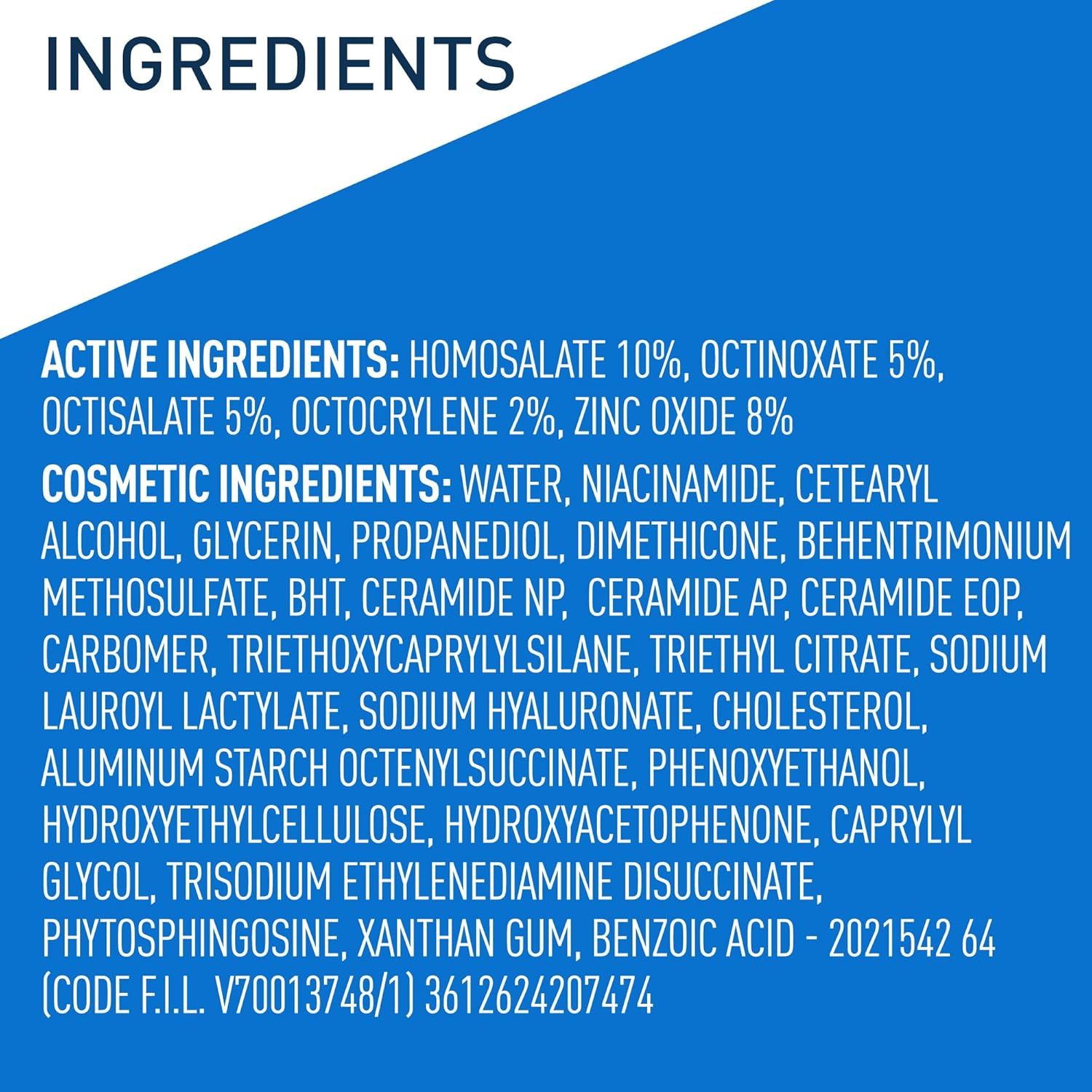 Provides full ingredient transparency to reassure shoppers about product composition and active ingredient percentages, building trust through detailed disclosure.