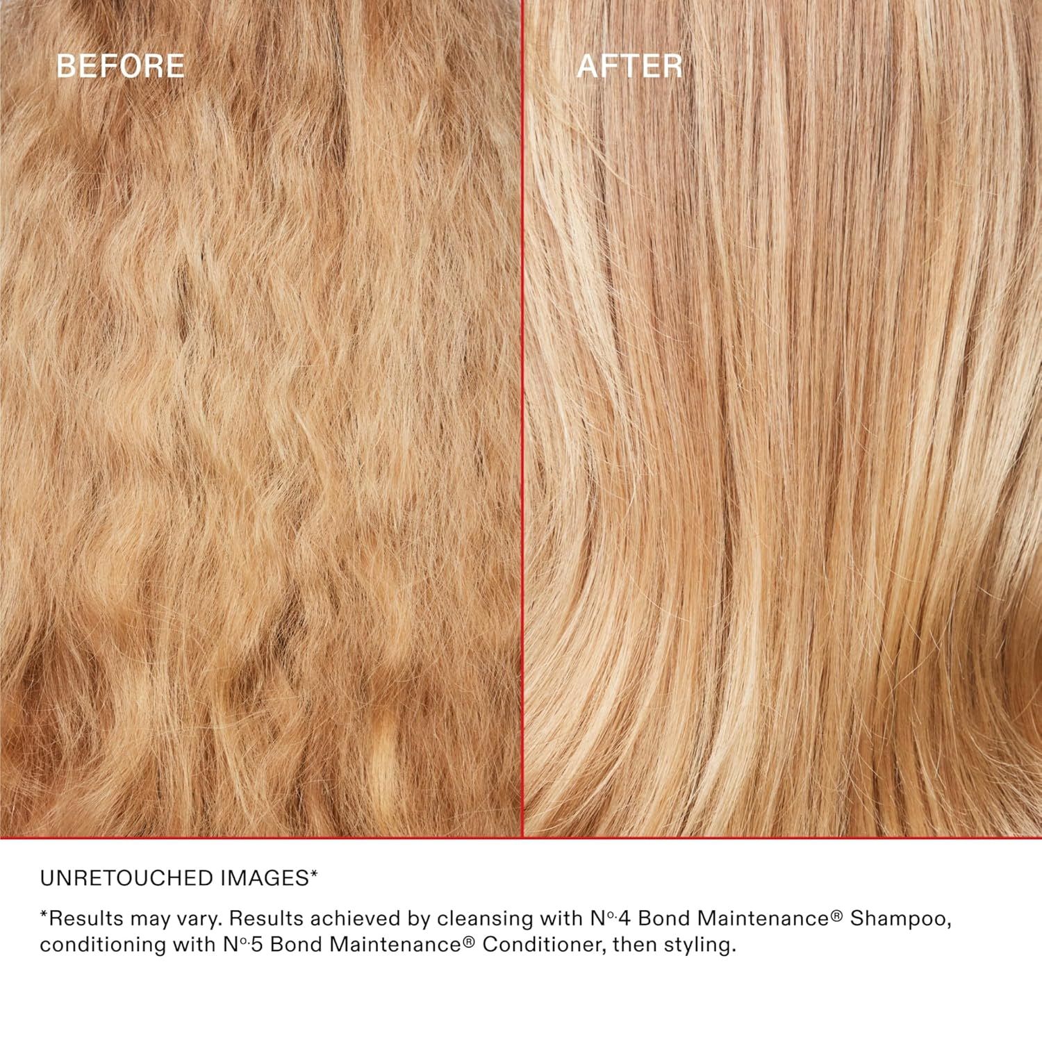 Demonstrates the transformation from frizzy, tangled hair to smooth, sleek hair achieved by using the product, proving its effectiveness for hair care.