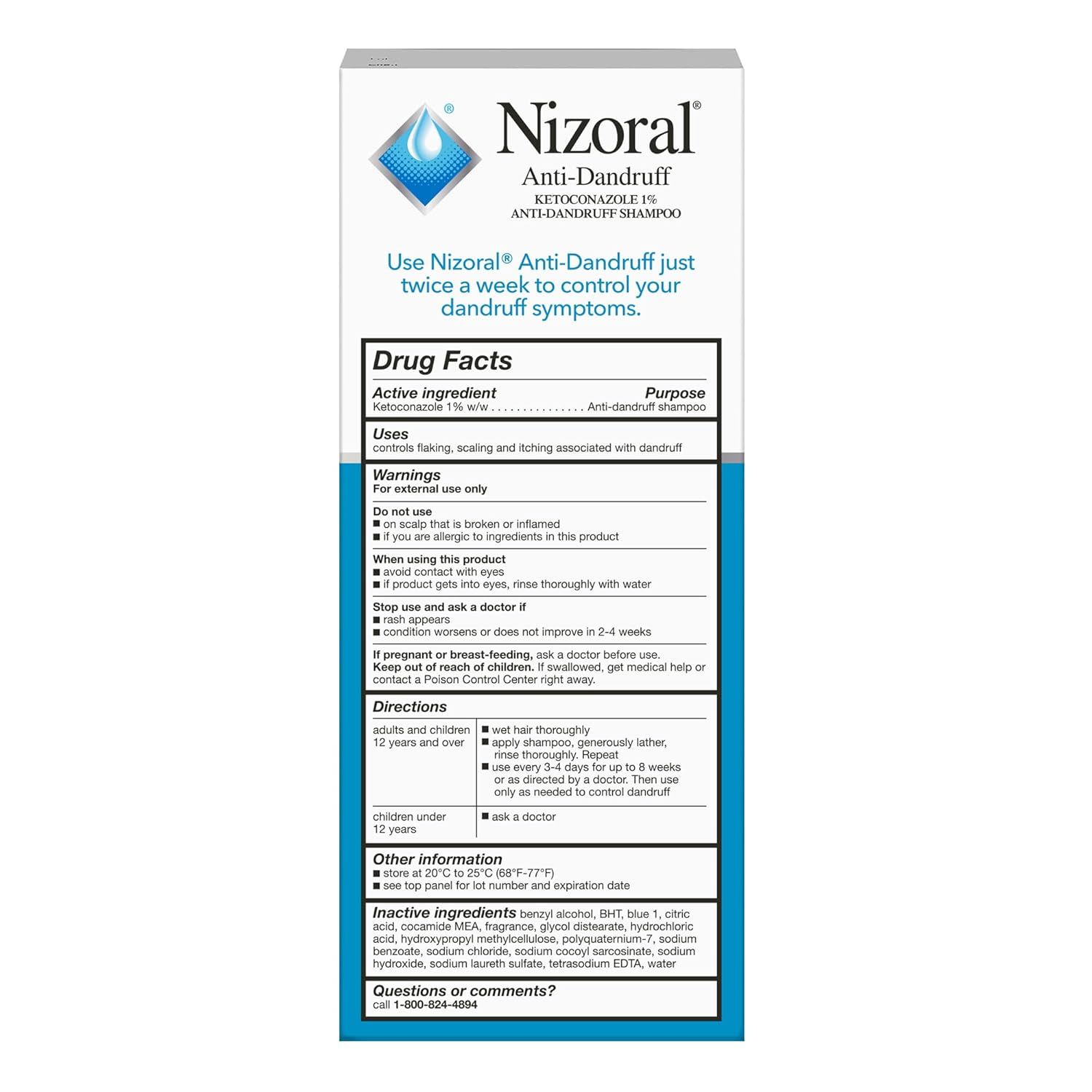 Provides clear step-by-step directions on how to use the anti-dandruff shampoo, including frequency and application method, to help shoppers understand proper usage.