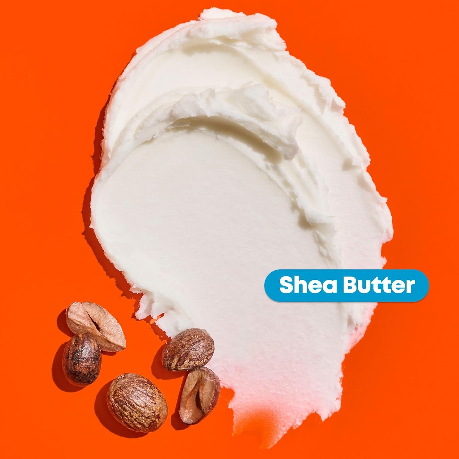 Highlights the presence of shea butter as a key ingredient to communicate natural moisturizing benefits and product quality to shoppers.