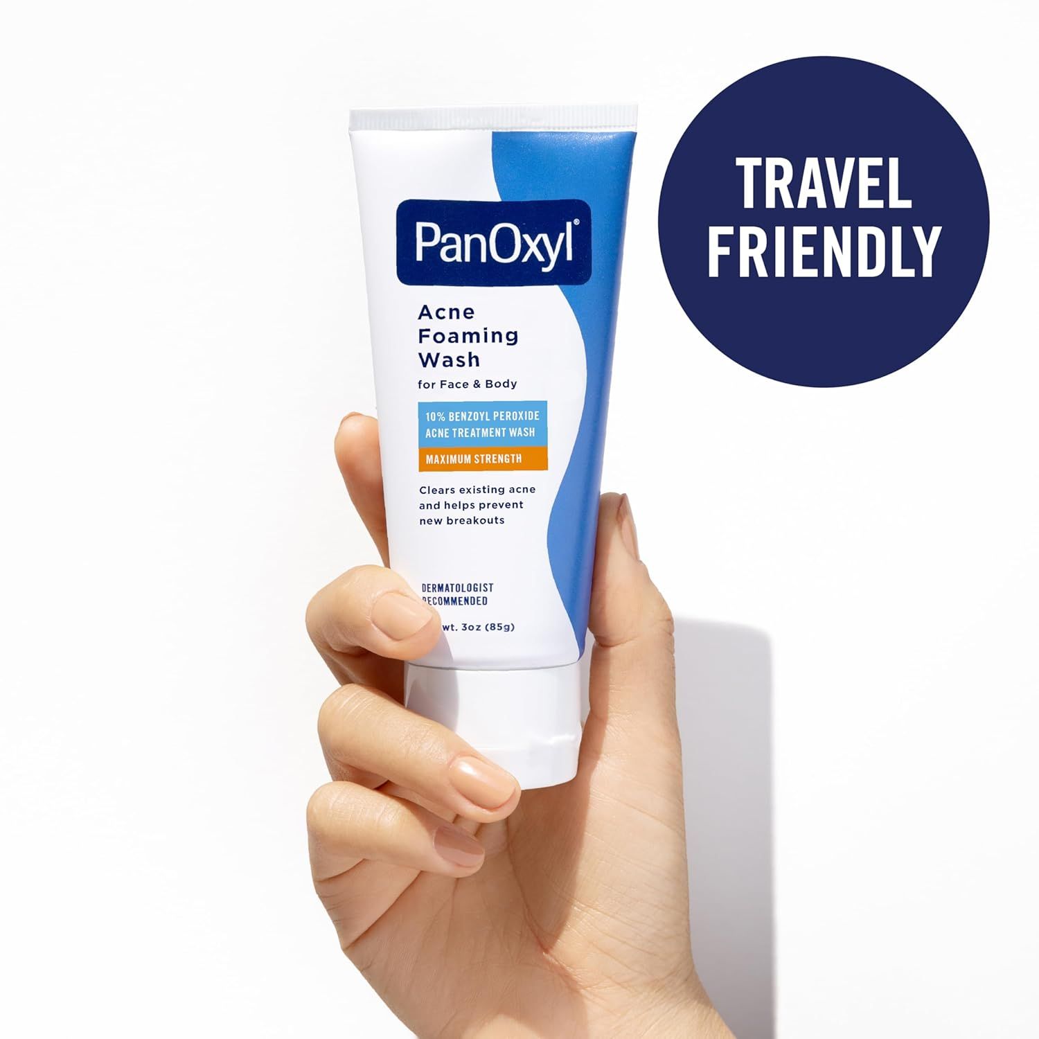 Communicates that the product is conveniently sized for travel, reassuring shoppers that they can maintain their skincare routine on the go.