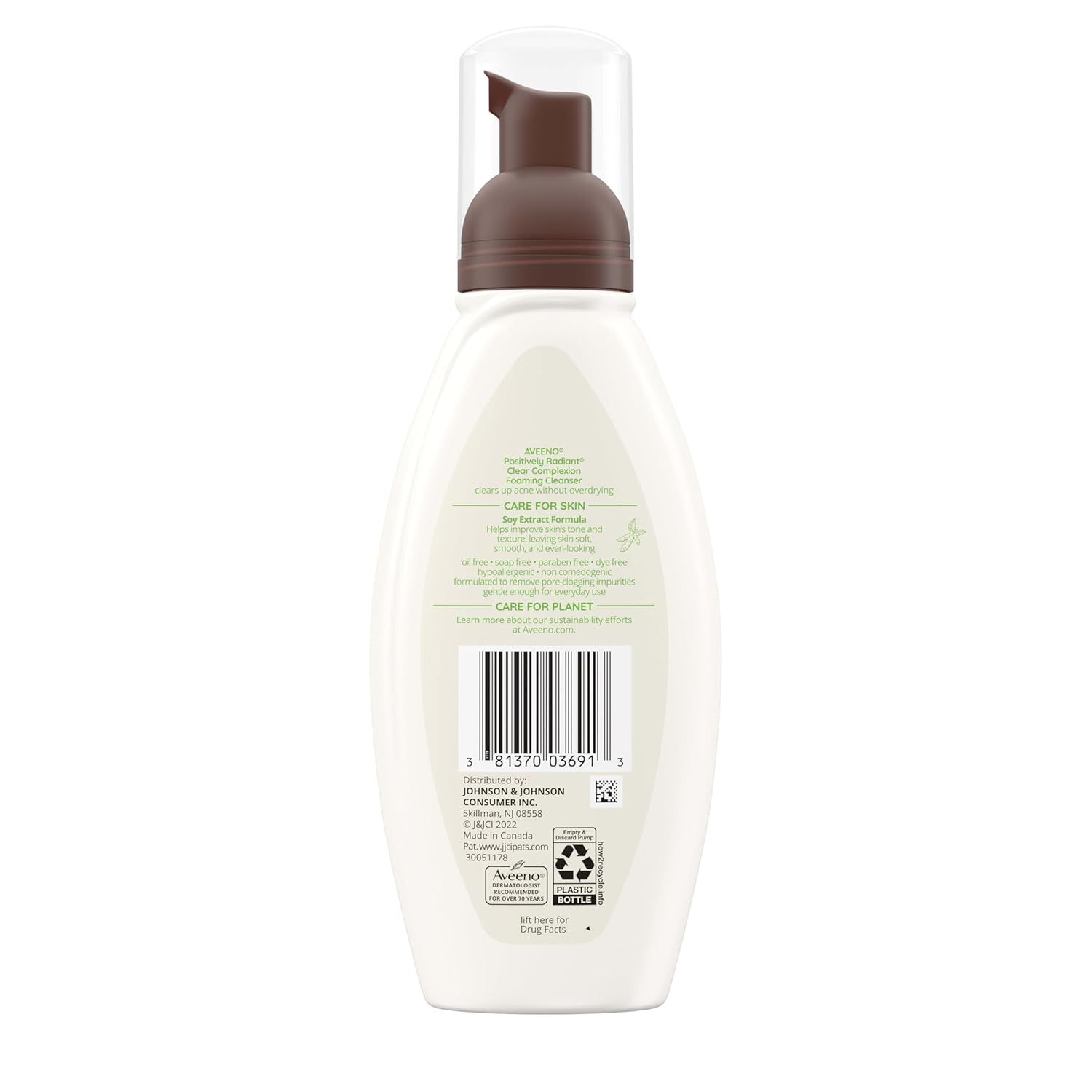 Provides a clean, catalog-style view of the product bottle from the back to show packaging details, ingredients, and barcode information.