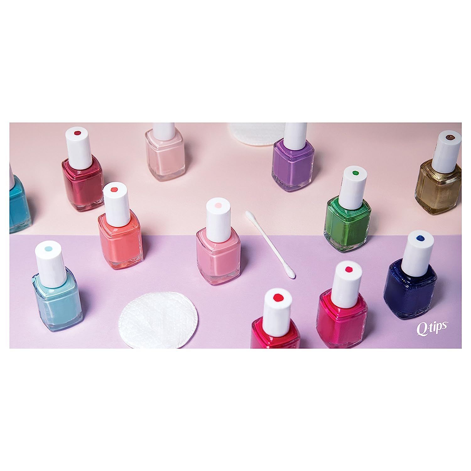 Showcases the brand's diverse nail polish color range to help shoppers visualize the variety of options available and encourage selection from the product line.
