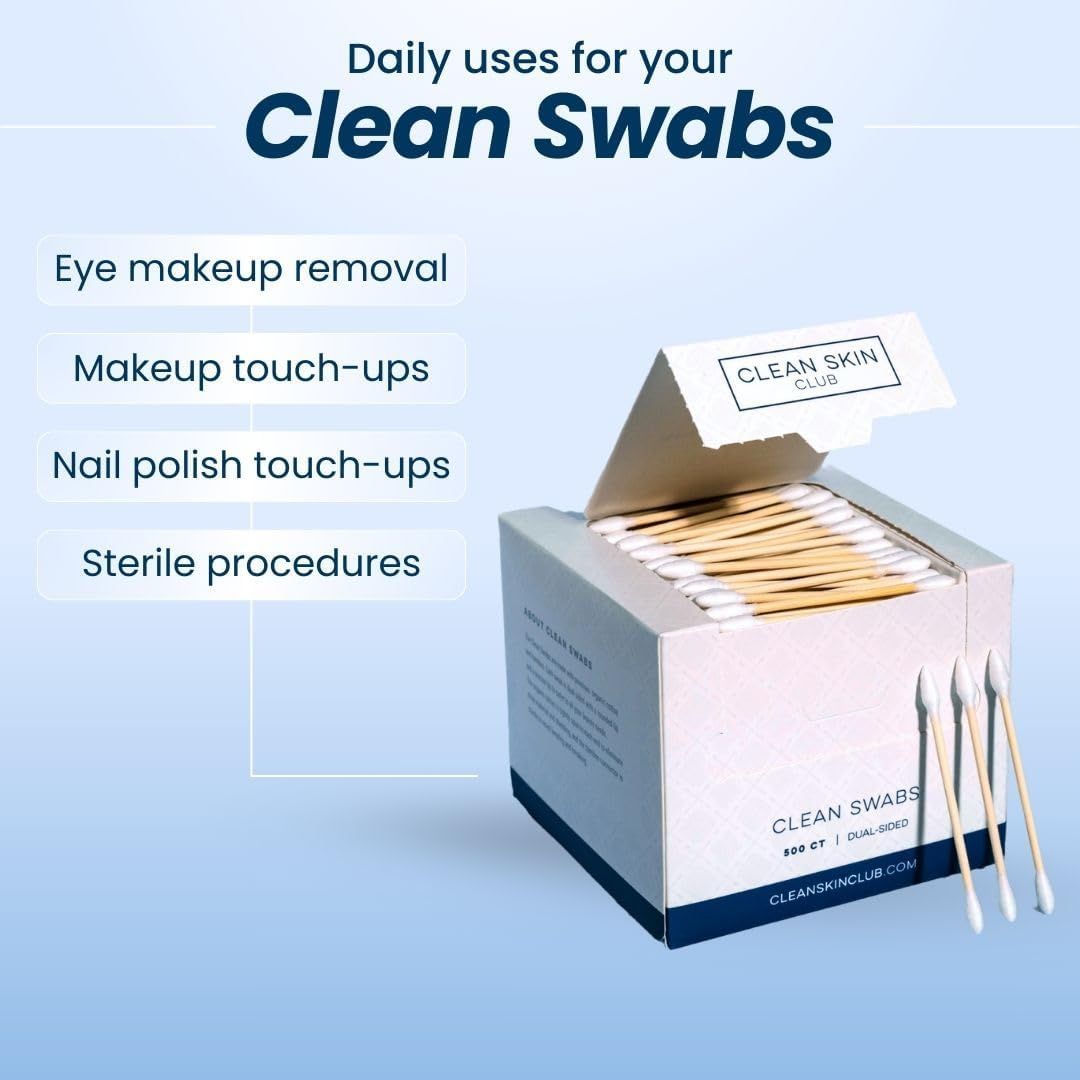 Demonstrates the versatility of the clean swabs by showing four distinct daily use cases, helping shoppers understand the product's multiple applications beyond basic cleaning.
