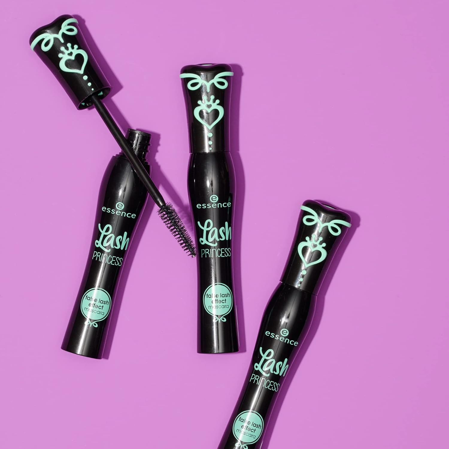 Shows the mascara product line in a clean, catalog-style presentation to give shoppers a clear view of the product packaging and design.