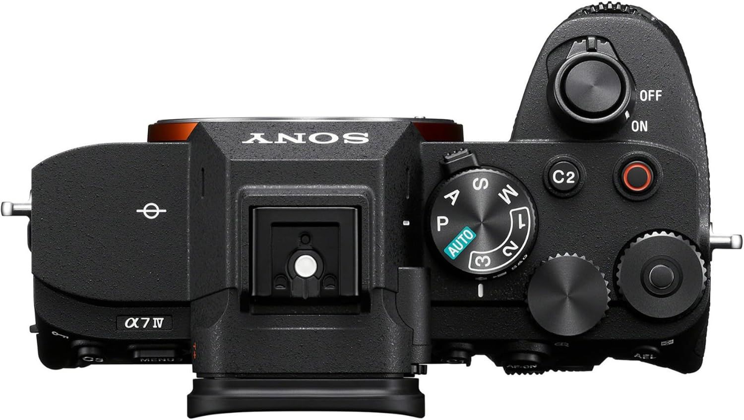Provides a clean, catalog-style view of the Sony camera body from the top, allowing shoppers to see the product controls, layout, and design without distractions.