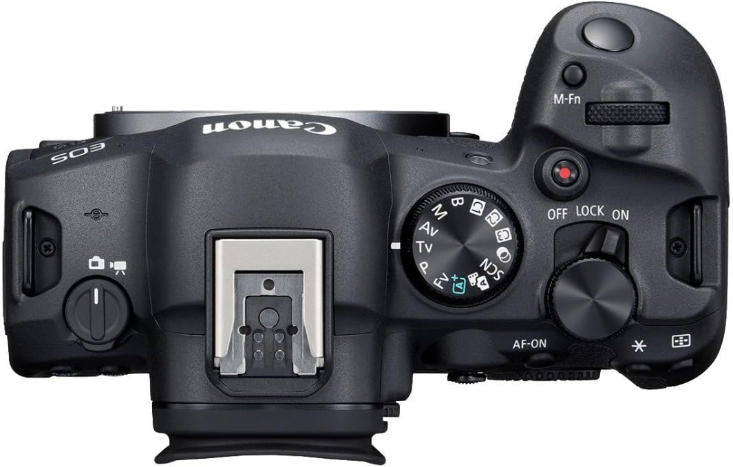 Provides a clean, catalog-style view of the camera body from above, showing the control layout and design without distractions.