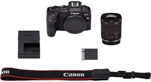 Shows the customer everything included in the purchase: camera body, lens, battery, charger, and strap, providing transparency and setting clear expectations.